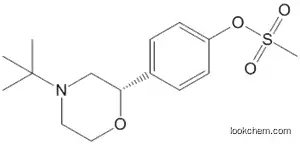 Molecular Structure of 920799-70-8 (Phenol, 4-[(2S)-4-(1,1-dimethylethyl)-2-morpholinyl]-,1-methanesulfonate)